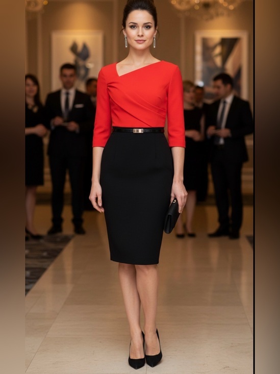 Calvin Klein Dresses & Skirts - Calvin Klein Vibrant Red Apparel
